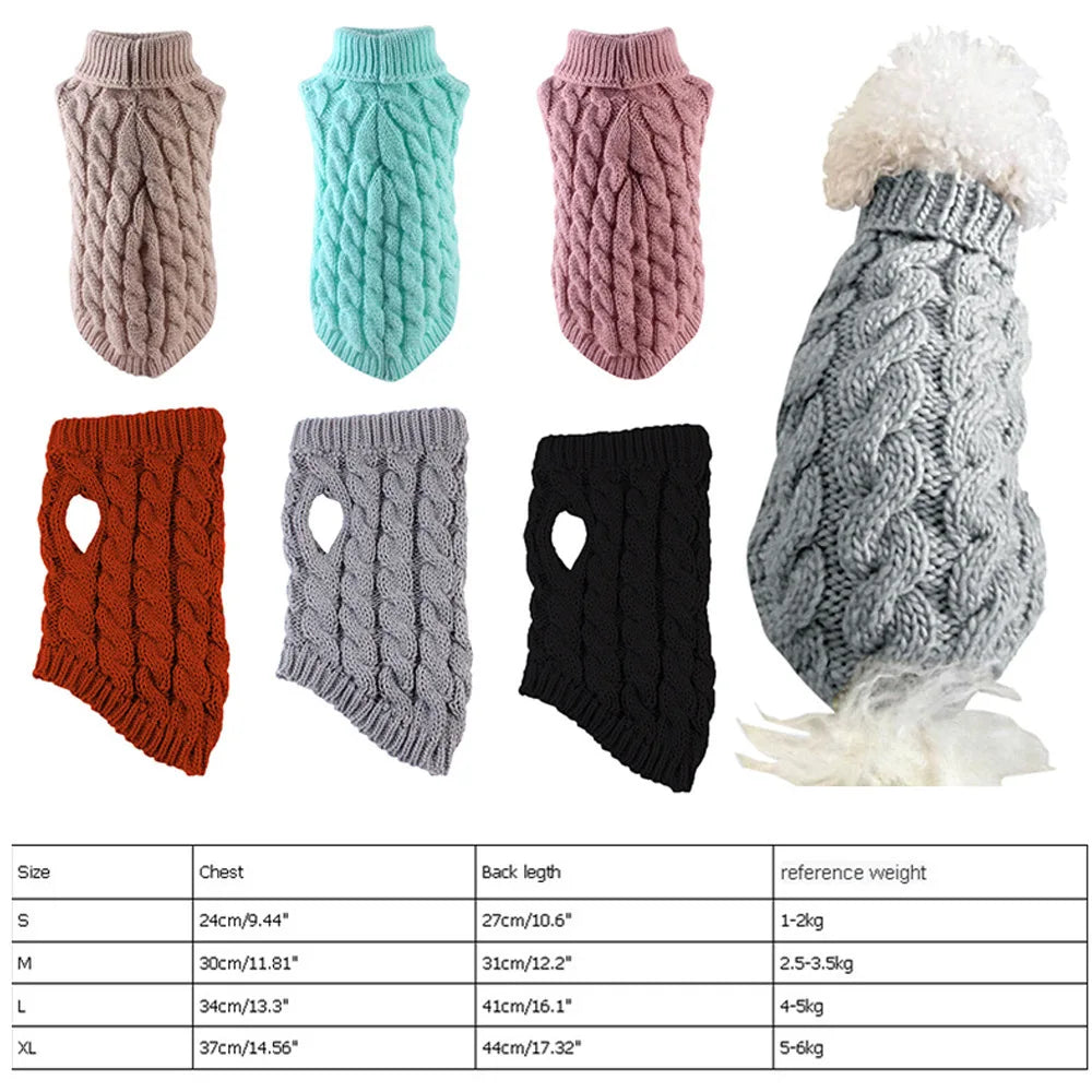 New Knitted Pet Sweater – Warm Autumn Winter Dog & Cat Clothes | FinPaws BrandBuddy Finland