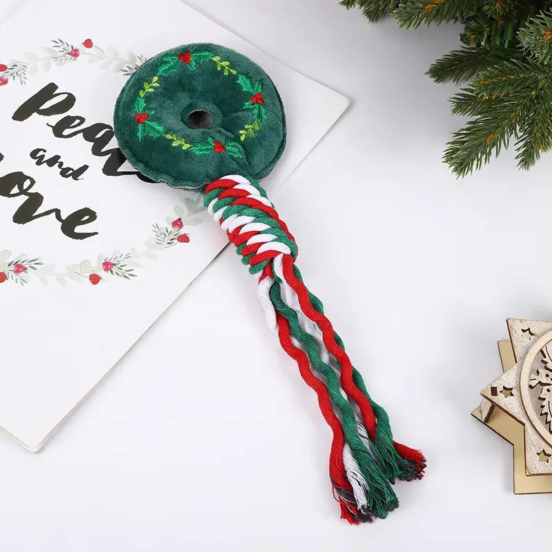 Christmas Dog Rope & Chew Toy – Festive Training Toy for Puppies & Pets | Finpaws Finland