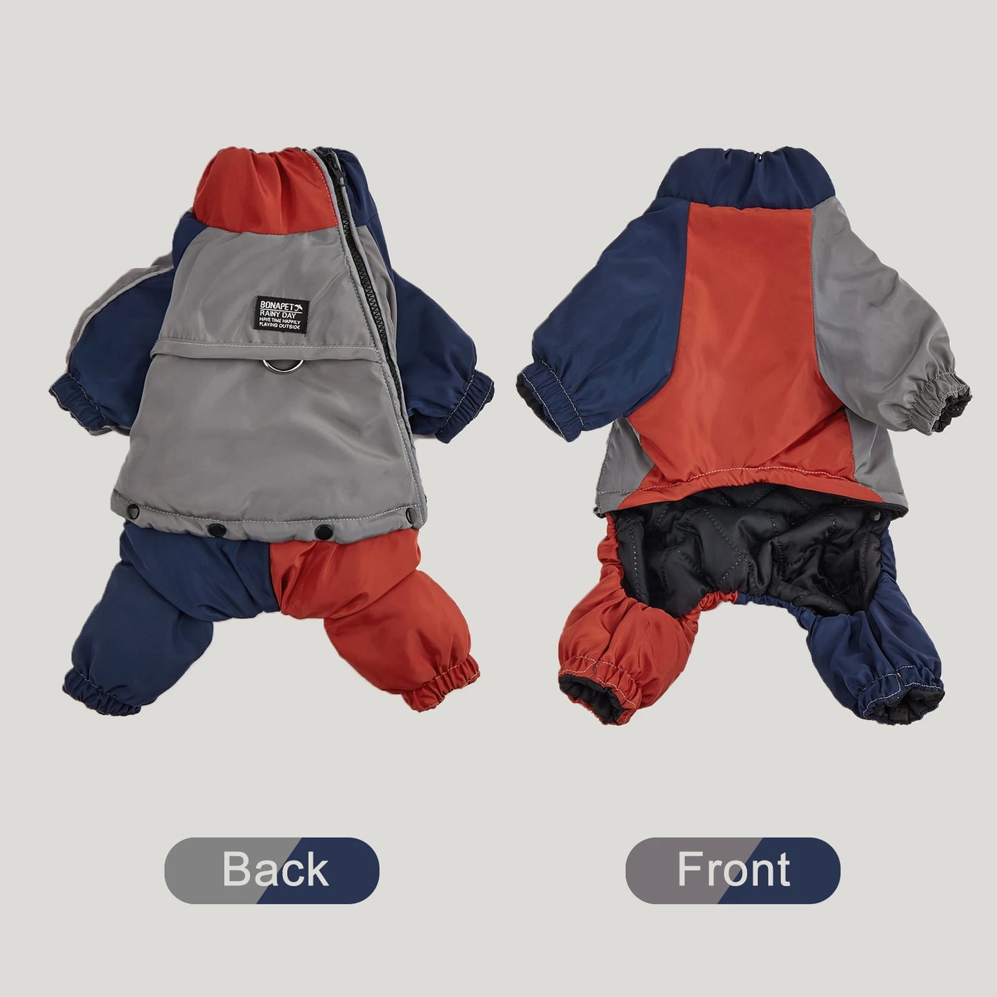Winter Dog Jacket Warm Thicken Cotton Clothes With Traction Ring Dog Windproof Coat Medium Large Dogs Outdoor Cold Proof Clothes (Copy)
