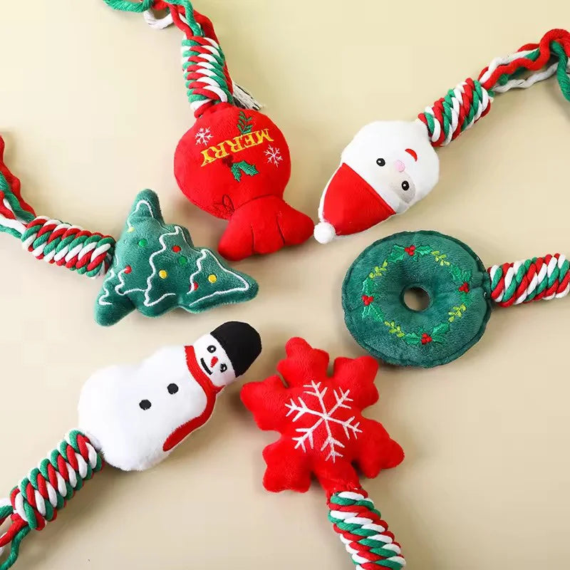 Christmas Dog Rope & Chew Toy – Festive Training Toy for Puppies & Pets | Finpaws Finland