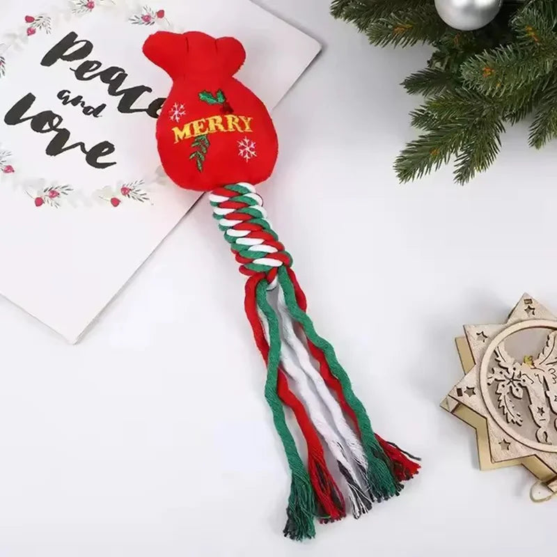 Christmas Dog Rope & Chew Toy – Festive Training Toy for Puppies & Pets | Finpaws Finland