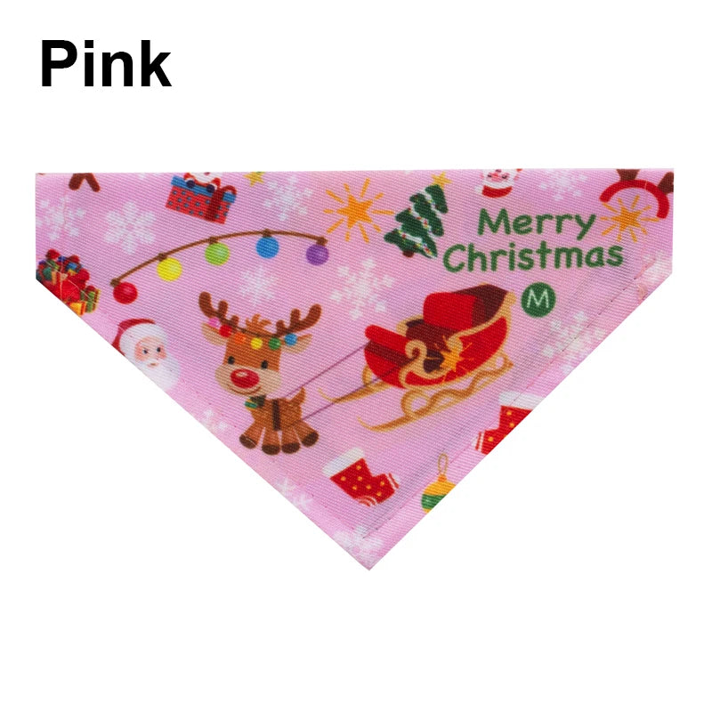 Christmas Pet Bandanas Collar – Santa Claus Cotton Scarf for Small Dogs & Cats | Finpaws Finland
