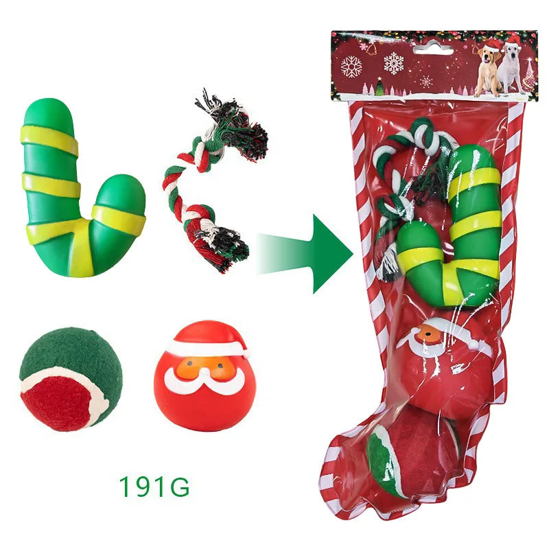 Christmas Dog Toy Gift Box – Sound Elk & Deer Chew Toy Set | Bite Resistant Limited Edition | Finpaws Finland