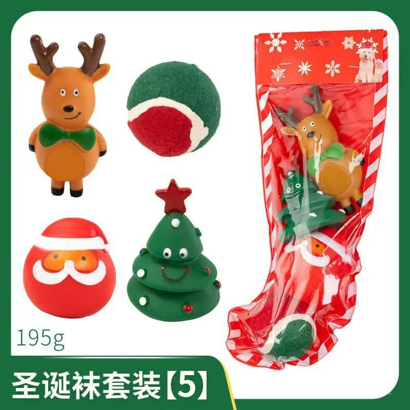Christmas Dog Toy Gift Box – Sound Elk & Deer Chew Toy Set | Bite Resistant Limited Edition | Finpaws Finland