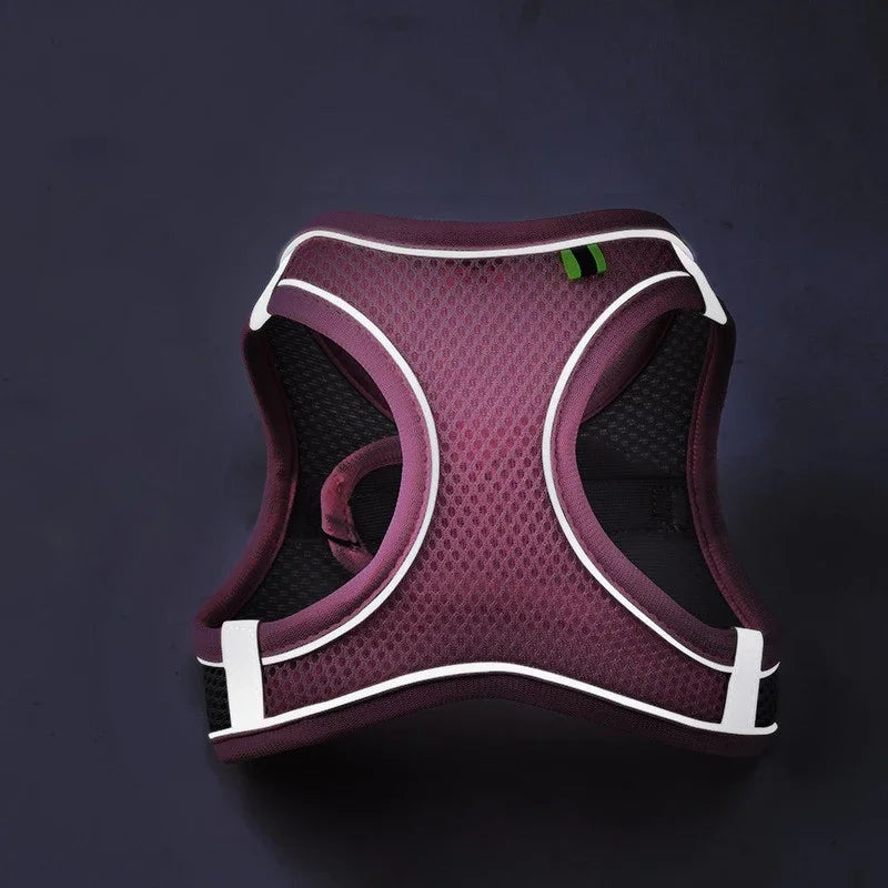 Safe Design Adjustable Cat/Dog Harness Vest for Small Medium Cat/Dogs Pet Harness Chest Rope & Reflective Strips Breathable
