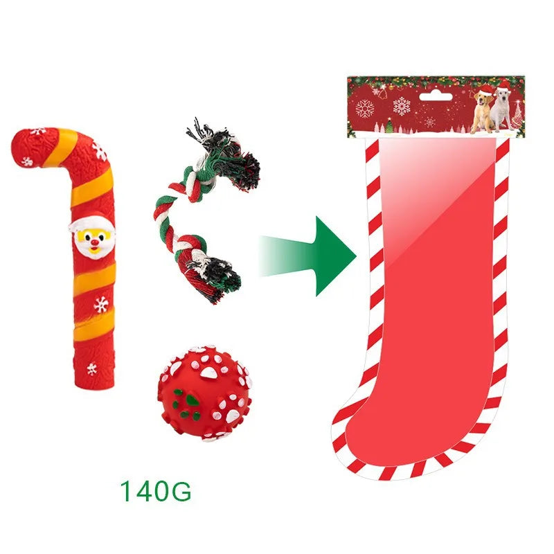 Christmas Dog Toy Gift Box – Sound Elk & Deer Chew Toy Set | Bite Resistant Limited Edition | Finpaws Finland
