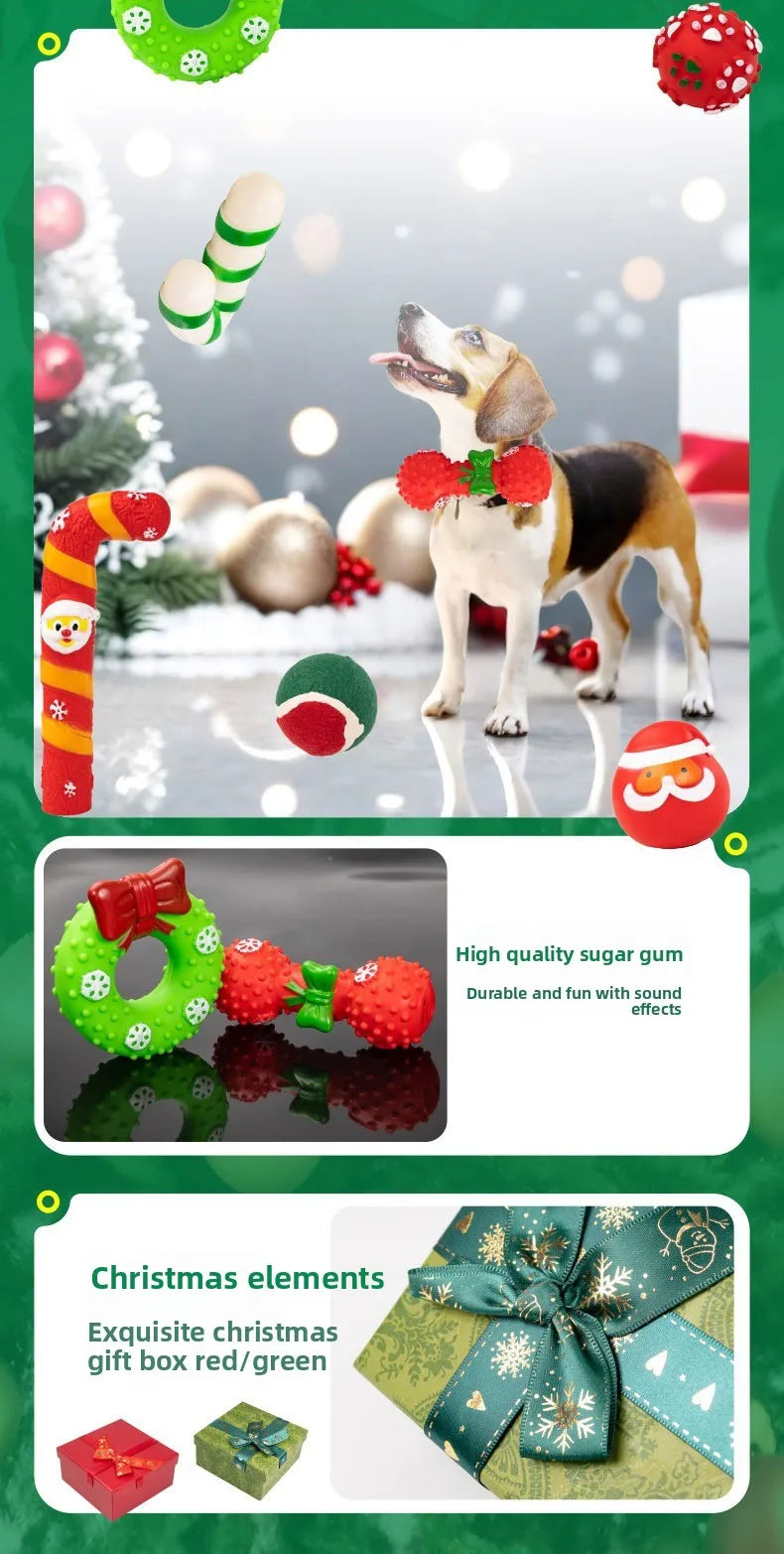Christmas Dog Toy Gift Box – Sound Elk & Deer Chew Toy Set | Bite Resistant Limited Edition | Finpaws Finland