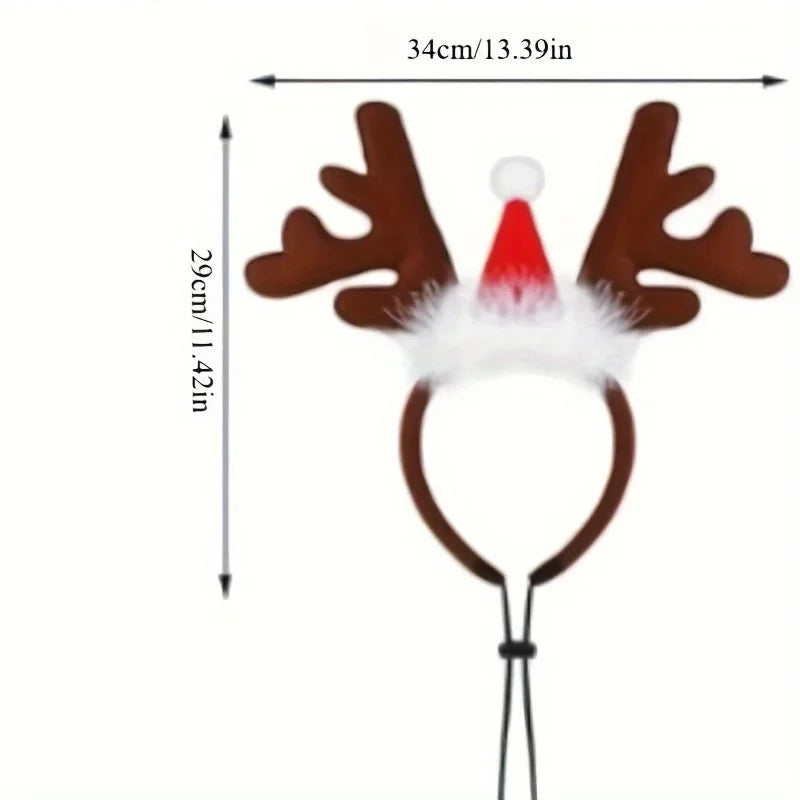 Christmas Pet Antlers Headband – Cute Reindeer Hair Hoops for Dogs & Cats | Finpaws Finland