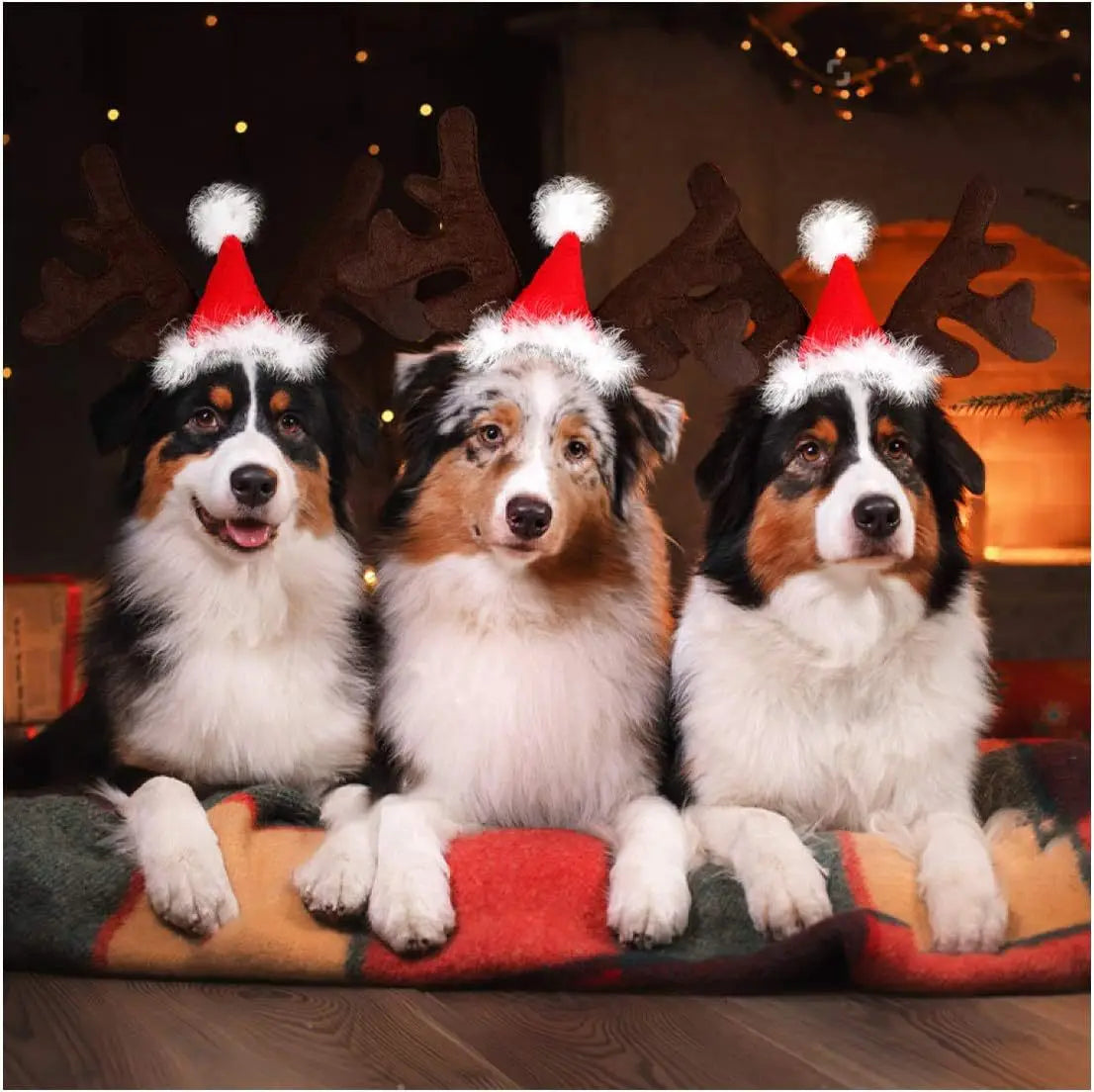 Christmas Pet Antlers Headband – Cute Reindeer Hair Hoops for Dogs & Cats | Finpaws Finland