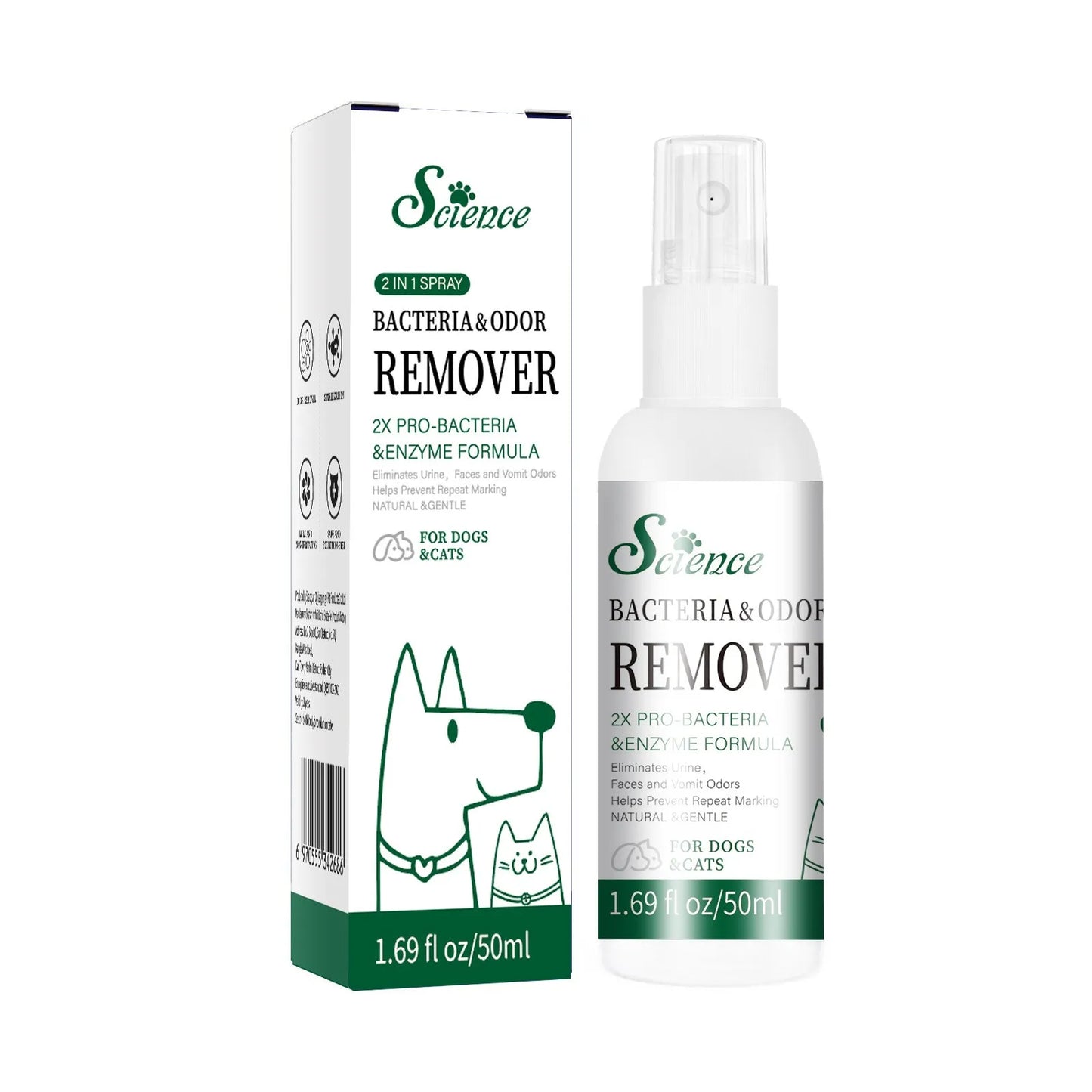 FinPaws Pet Deodorization Spray 50ml – Dog & Cat Perfume with Lavender Oil, Anti-Itch & Fresh Fragrance