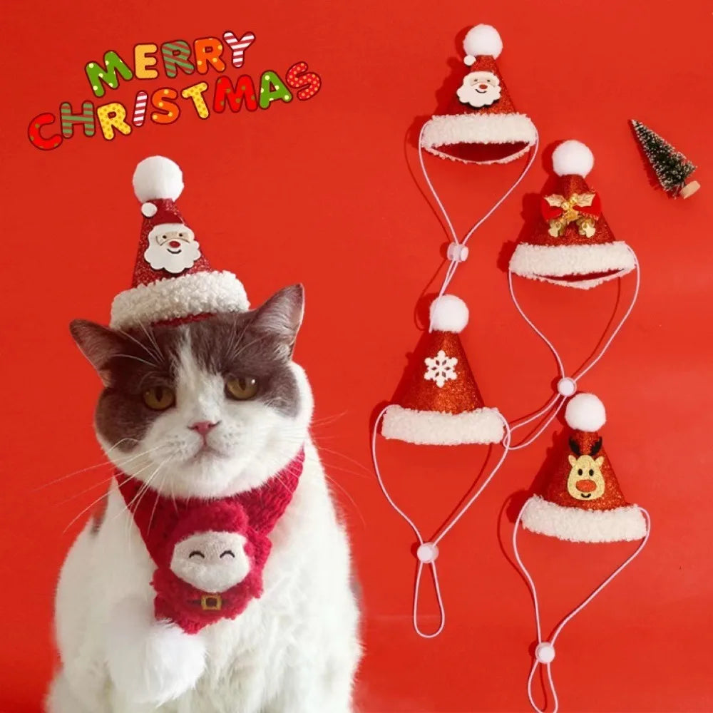 Christmas Cat Hat & Pet Costume – Cute Red Santa Hat for Cats & Small Dogs | Finpaws Finland