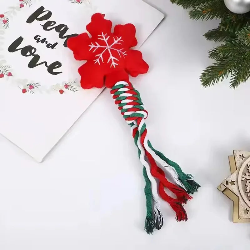 Christmas Dog Rope & Chew Toy – Festive Training Toy for Puppies & Pets | Finpaws Finland