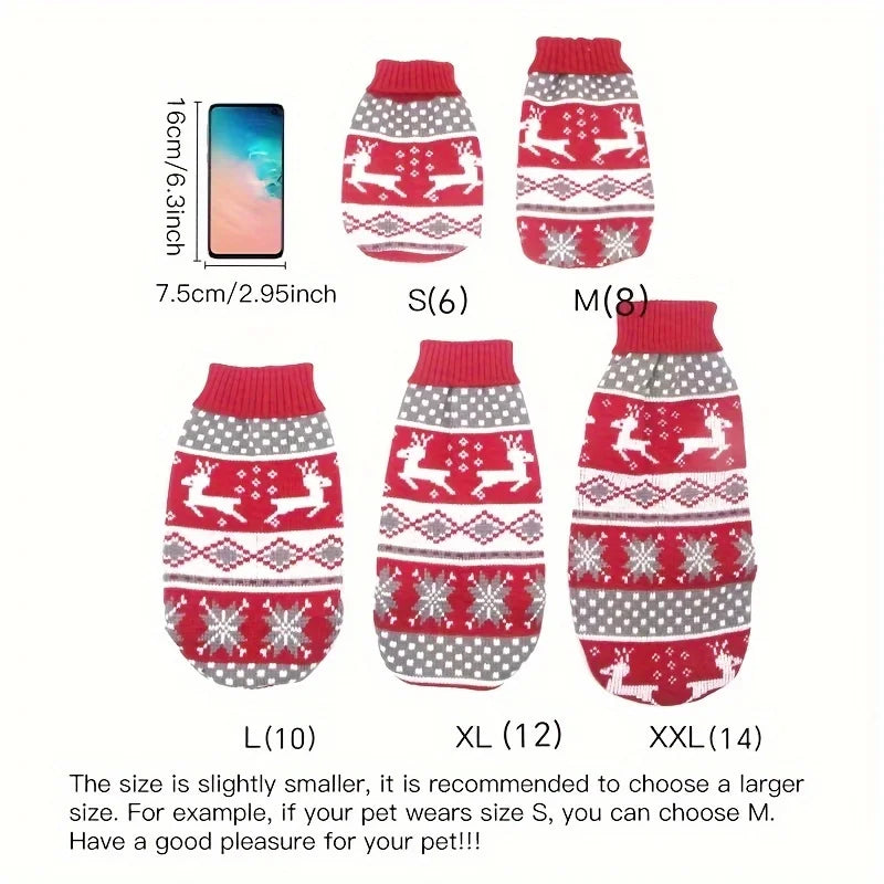Christmas Style Pet Sweater – Knitted Wool Winter Jumper for Dogs & Cats | FinPaws BrandBuddy Finland