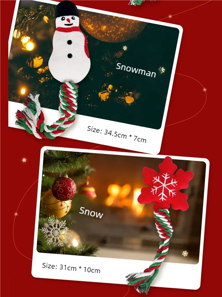 Christmas Dog Rope & Chew Toy – Festive Training Toy for Puppies & Pets | Finpaws Finland