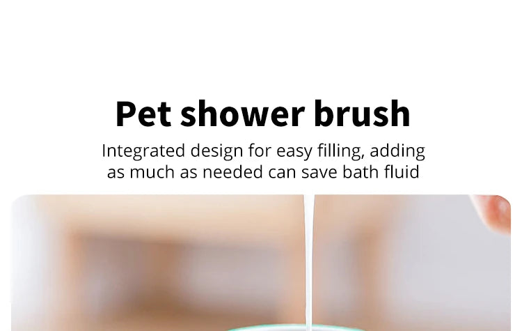 FinPaws Pet Bathing Brush – Soft Silicone Massager & Shower Gel Dispenser for Dogs & Cats