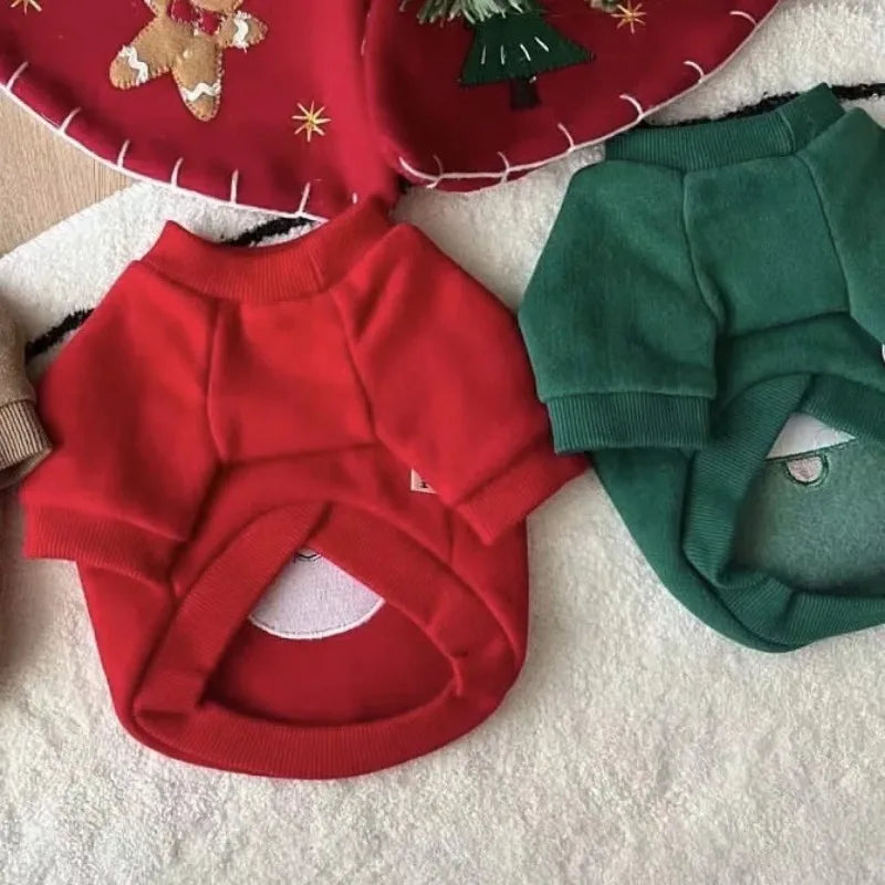 Cute Winter Pet Dog Christmas Hoodie – Plush Warm Coat for Small Dogs & Cats | FinPaws BrandBuddy