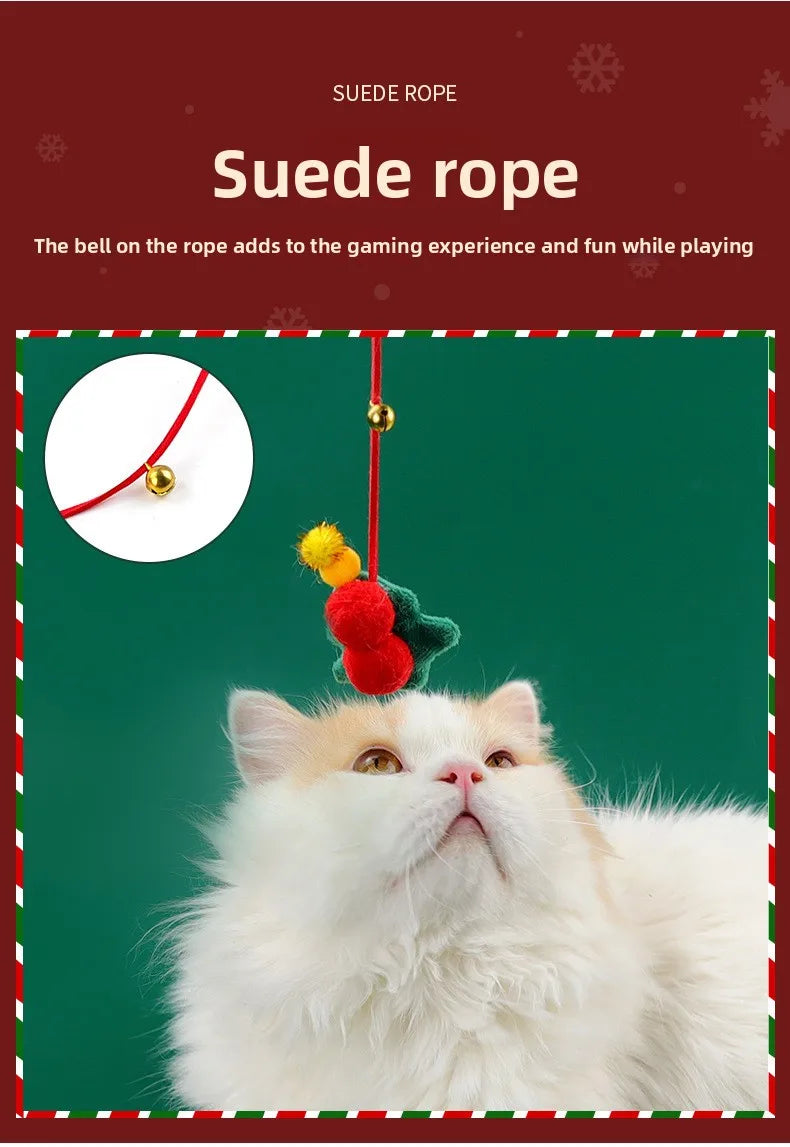 Christmas Cat Toys & Teasing Sticks – Santa & Reindeer Cat Playtime Fun