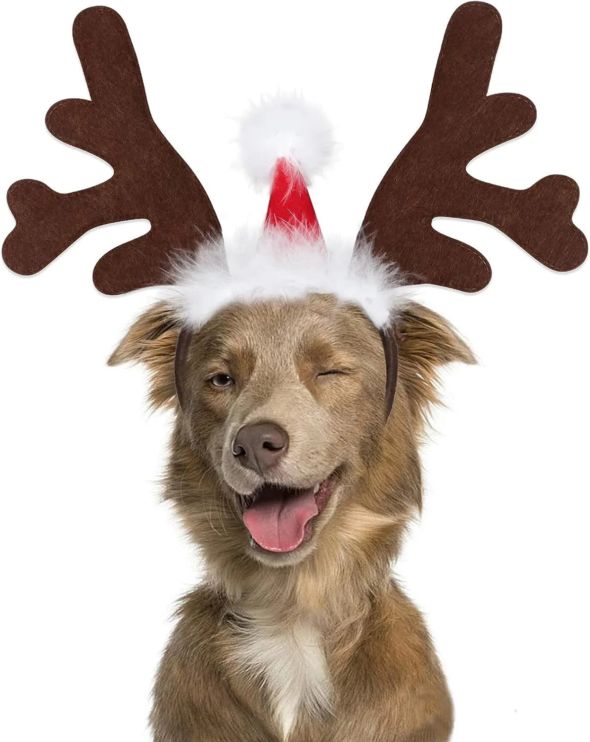 Christmas Pet Antlers Headband – Cute Reindeer Hair Hoops for Dogs & Cats | Finpaws Finland