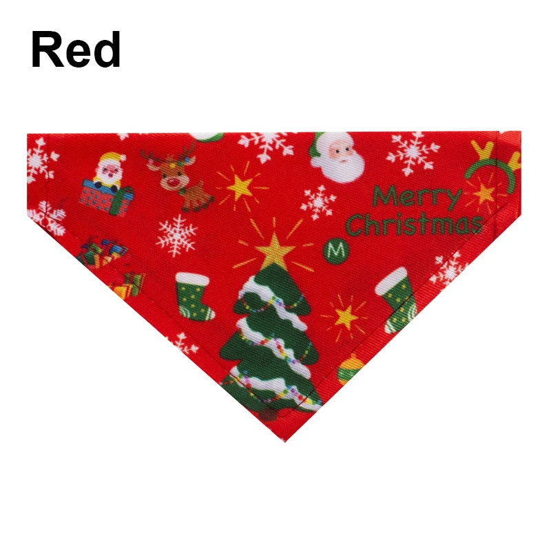 Christmas Pet Bandanas Collar – Santa Claus Cotton Scarf for Small Dogs & Cats | Finpaws Finland
