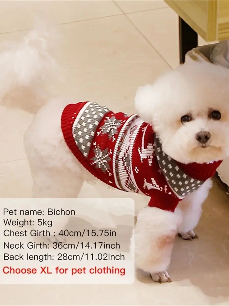 Christmas Style Pet Sweater – Knitted Wool Winter Jumper for Dogs & Cats | FinPaws BrandBuddy Finland