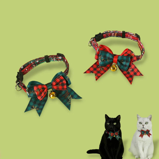 Christmas Cat Bell Collar – Joulun Pehmeä & Turvallinen Breakaway Kaulapanta Cats & Dogs - FinPaws