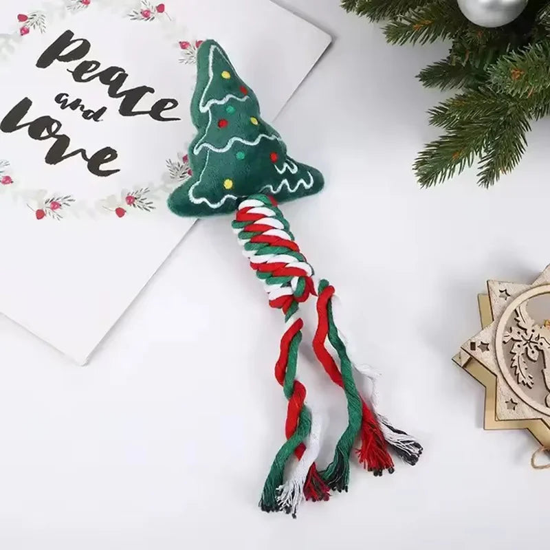 Christmas Dog Rope & Chew Toy – Festive Training Toy for Puppies & Pets | Finpaws Finland