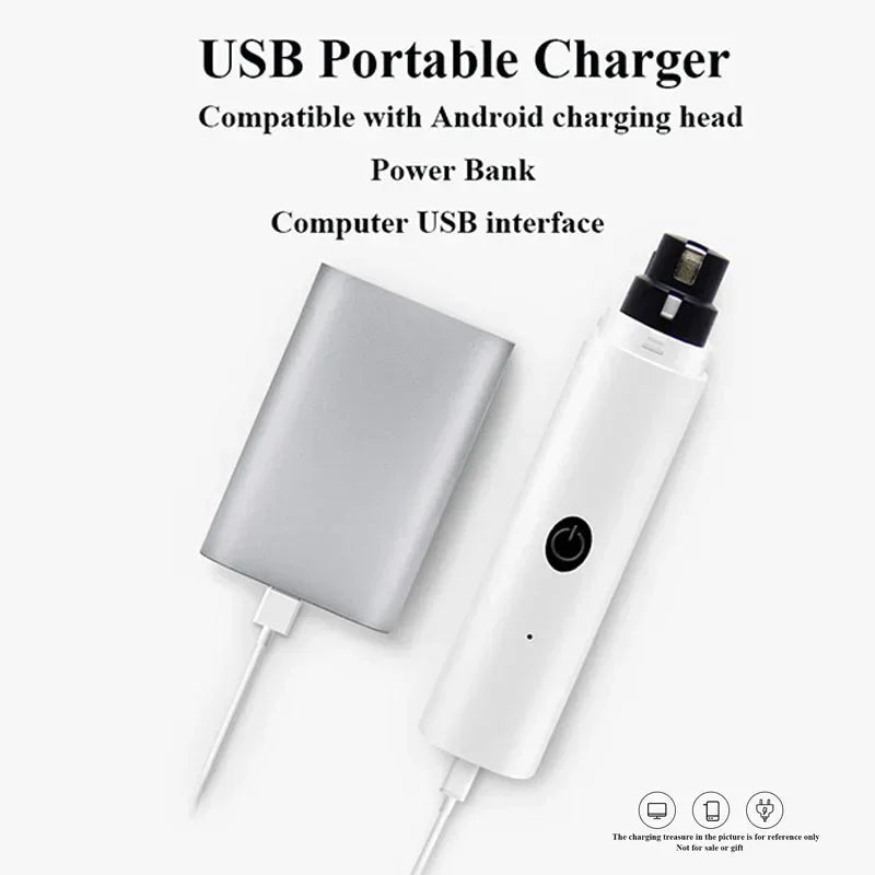 FinPaws Electric Dog Nail Clippers with LED Light – Rechargeable Pet Nail Grinder for Dogs & Cats