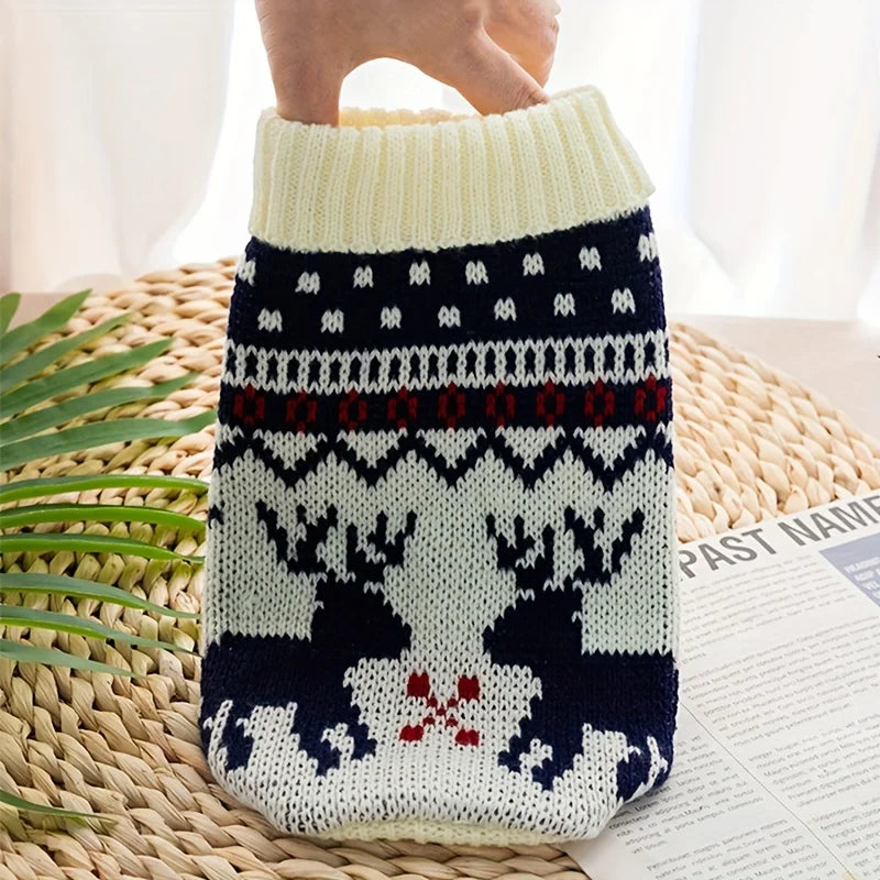 Christmas Style Pet Sweater – Knitted Wool Winter Jumper for Dogs & Cats | FinPaws BrandBuddy Finland