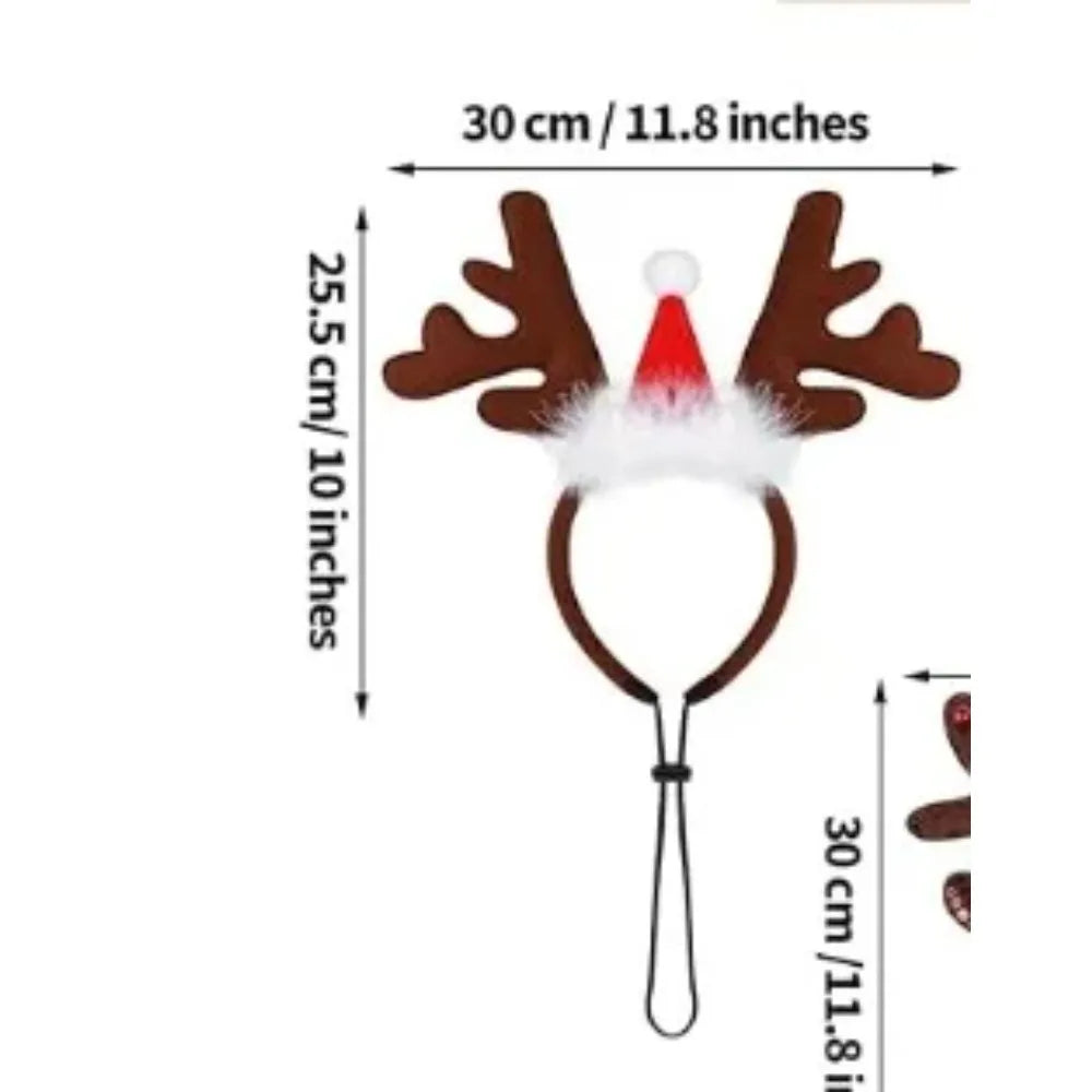 Christmas Pet Antlers Headband – Cute Reindeer Hair Hoops for Dogs & Cats | Finpaws Finland