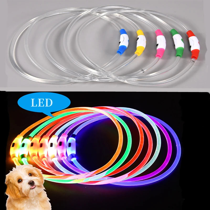 FinPaws BrandBuddy LED Luminous Pet Collar – Rechargeable Glowing Safety Light Necklace for Dogs & Cats | Heijastava LED Koiran Kaulapanta ja Kissan Kaulakoru