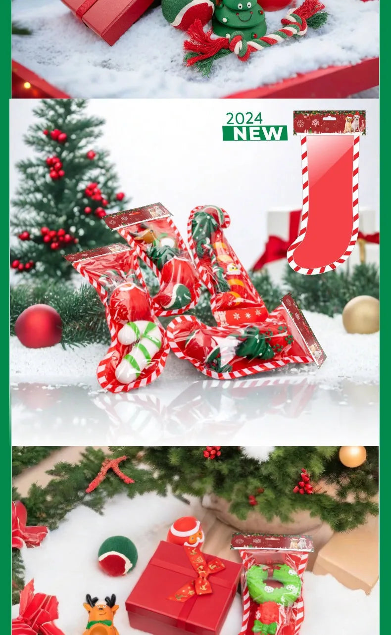 Christmas Dog Toy Gift Box – Sound Elk & Deer Chew Toy Set | Bite Resistant Limited Edition | Finpaws Finland