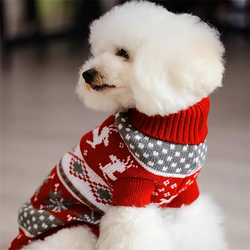 Christmas Style Pet Sweater – Knitted Wool Winter Jumper for Dogs & Cats | FinPaws BrandBuddy Finland
