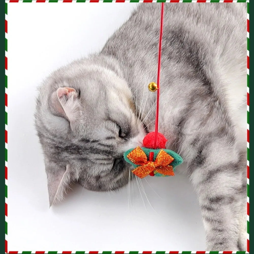 Christmas Cat Toys & Teasing Sticks – Santa & Reindeer Cat Playtime Fun