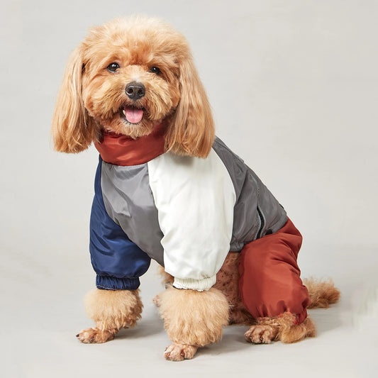 Winter Dog Jacket Warm Thicken Cotton Clothes With Traction Ring Dog Windproof Coat Medium Large Dogs Outdoor Cold Proof Clothes (Copy)