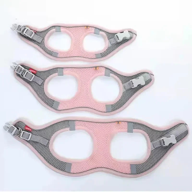 Safe Design Adjustable Cat/Dog Harness Vest for Small Medium Cat/Dogs Pet Harness Chest Rope & Reflective Strips Breathable