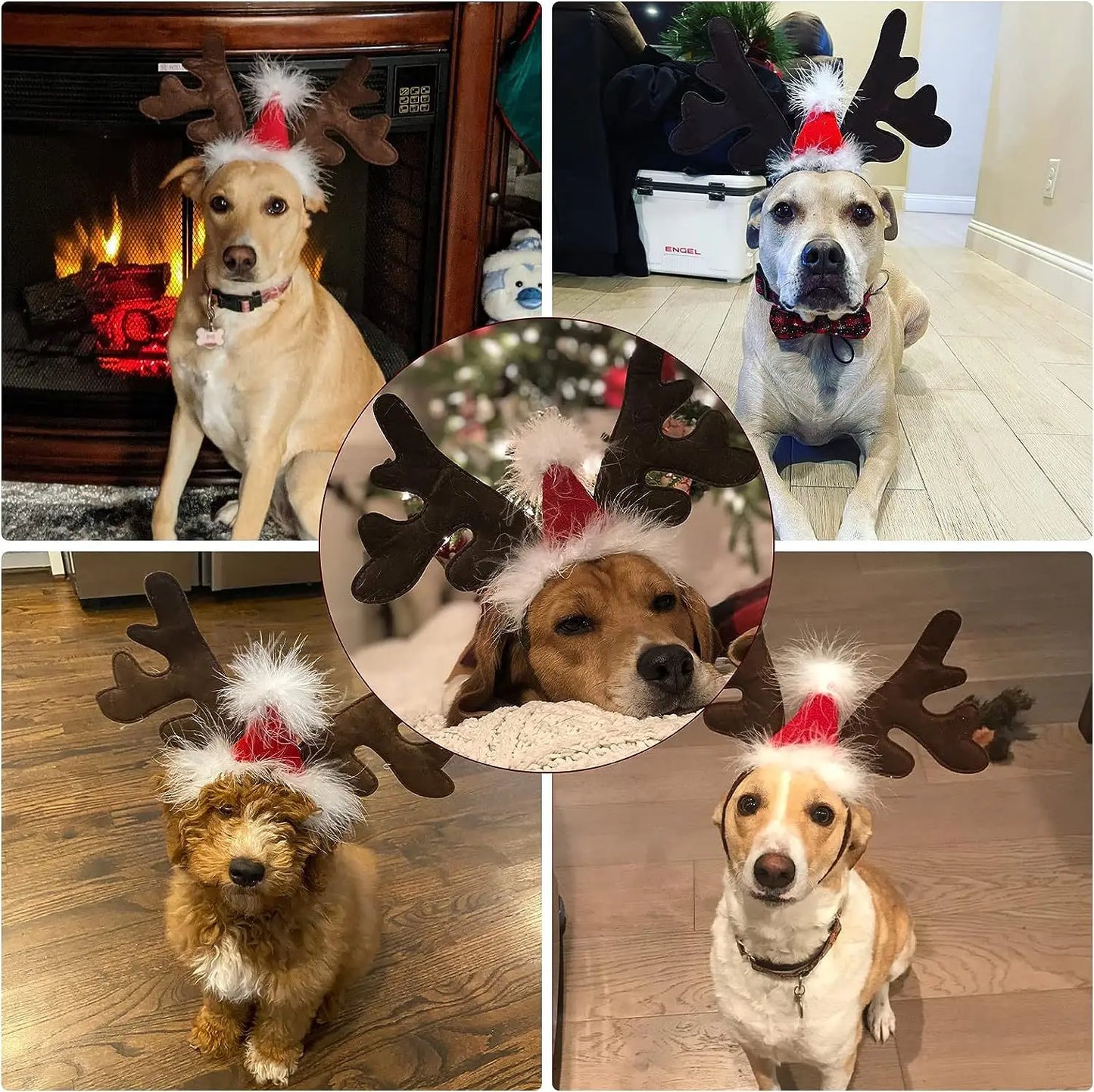 Christmas Pet Antlers Headband – Cute Reindeer Hair Hoops for Dogs & Cats | Finpaws Finland