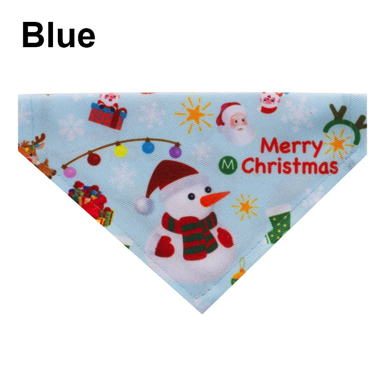 Christmas Pet Bandanas Collar – Santa Claus Cotton Scarf for Small Dogs & Cats | Finpaws Finland