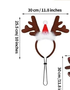 Christmas Pet Antlers Headband – Cute Reindeer Hair Hoops for Dogs & Cats | Finpaws Finland