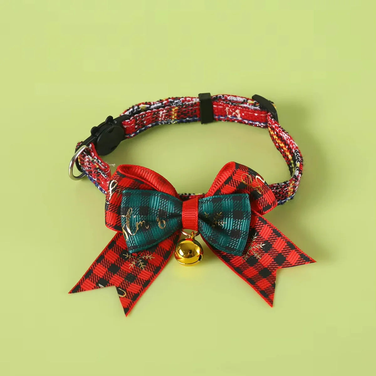 Christmas Cat Bell Collar – Joulun Pehmeä & Turvallinen Breakaway Kaulapanta Cats & Dogs - FinPaws