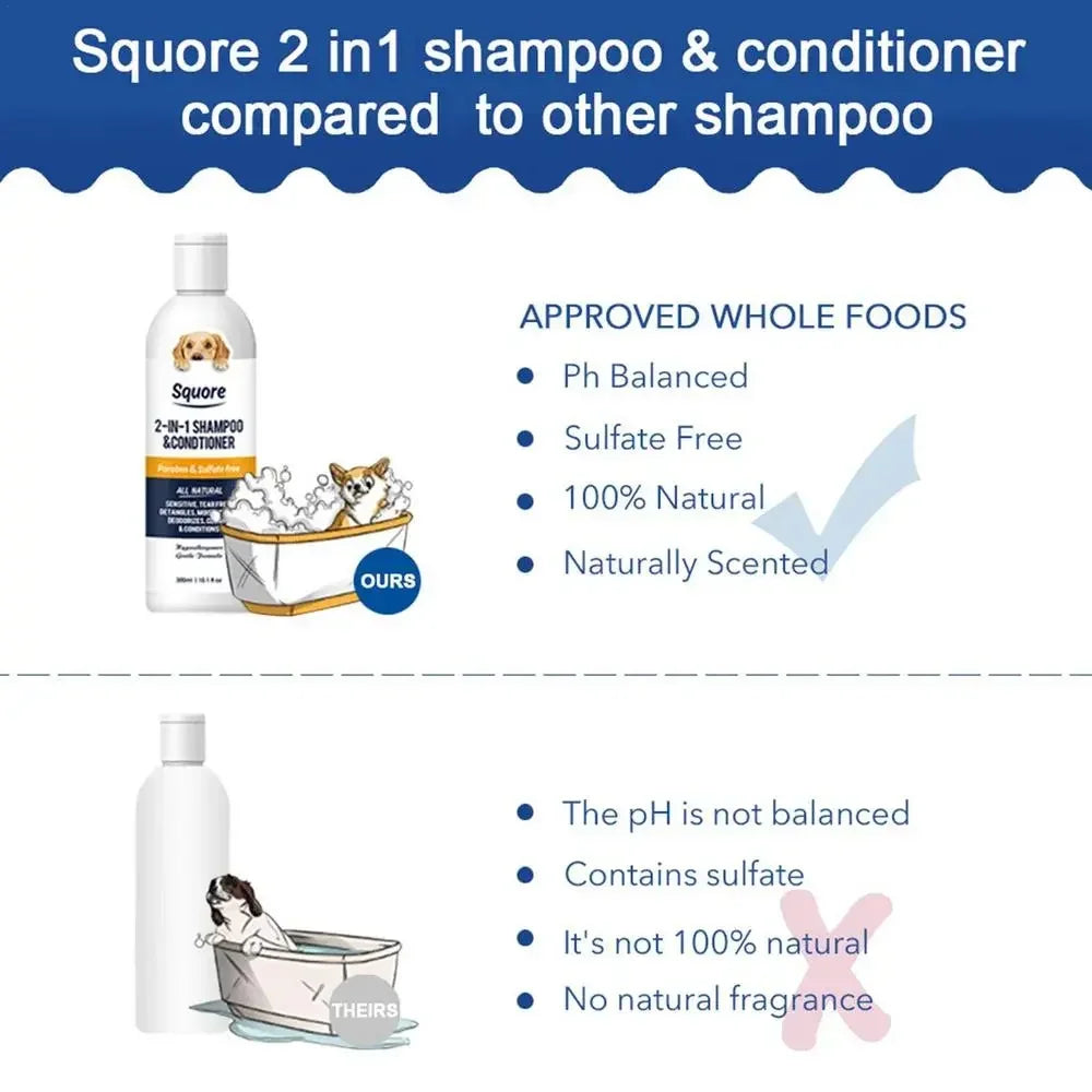 FinPaws Puppy Shampoo & Conditioner 2-in-1 – Natural Moisturizing Dog Shampoo for Sensitive Skin (pH Balanced)