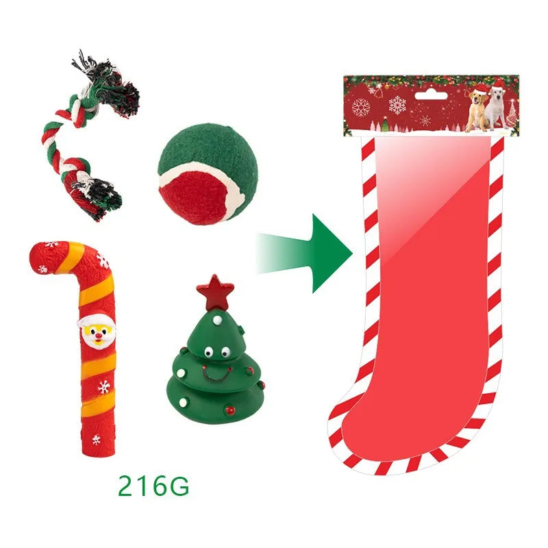 Christmas Dog Toy Gift Box – Sound Elk & Deer Chew Toy Set | Bite Resistant Limited Edition | Finpaws Finland