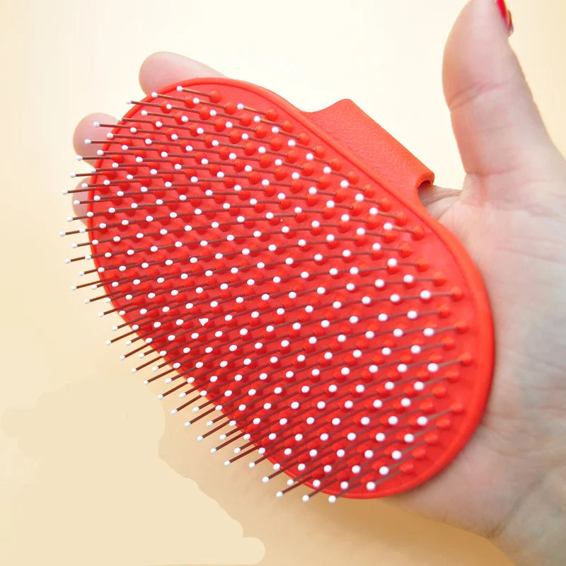 FinPaws Pet Bath Brush Glove – Rubber Grooming & Massage Comb for Dogs & Cats