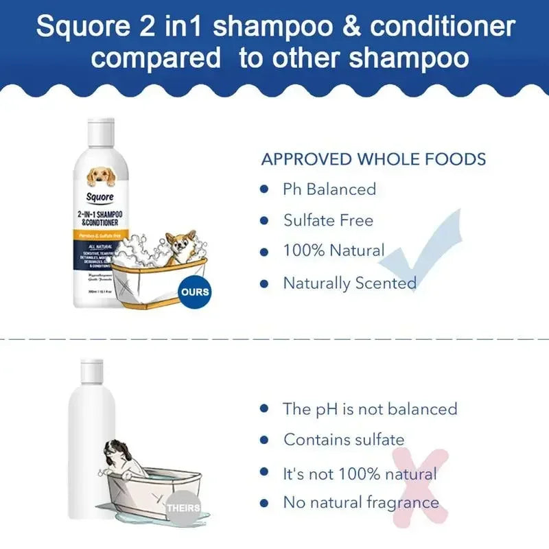 FinPaws Puppy Shampoo & Conditioner 2-in-1 – Natural Moisturizing Dog Shampoo for Sensitive Skin (pH Balanced)