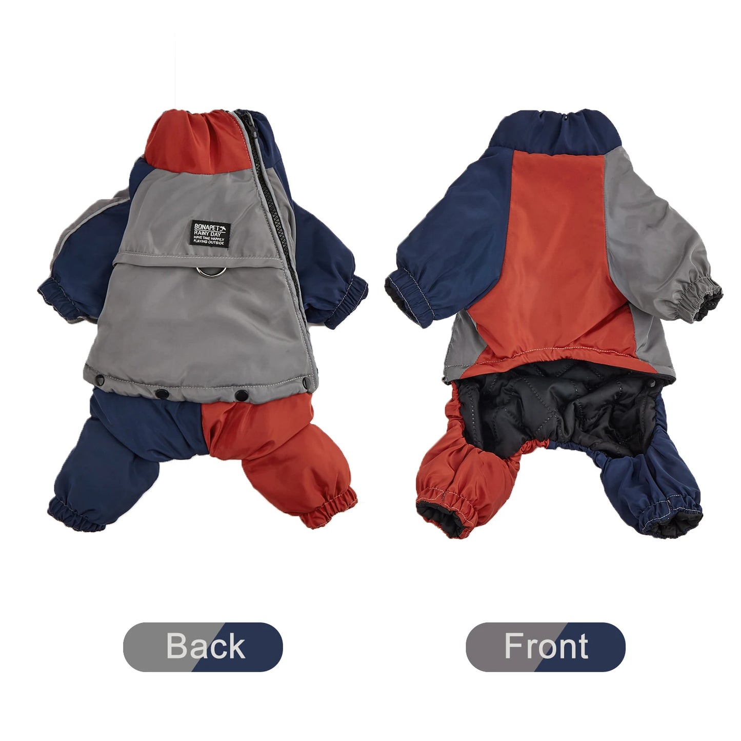 Winter Dog Jacket Warm Thicken Cotton Clothes With Traction Ring Dog Windproof Coat Medium Large Dogs Outdoor Cold Proof Clothes (Copy)