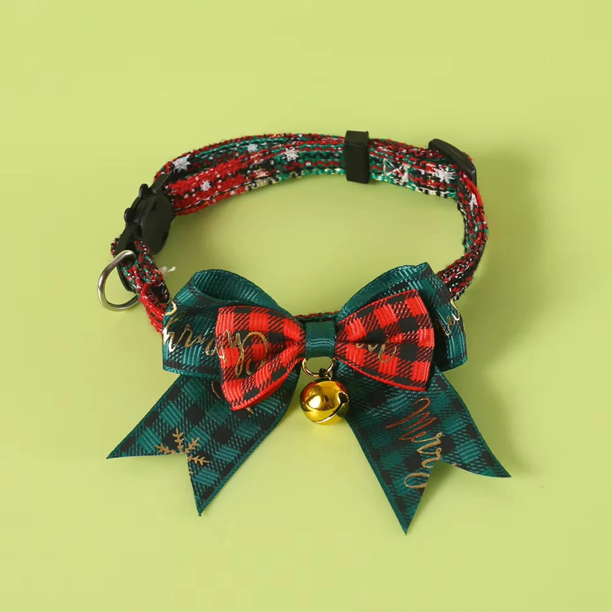 Christmas Cat Bell Collar – Joulun Pehmeä & Turvallinen Breakaway Kaulapanta Cats & Dogs - FinPaws