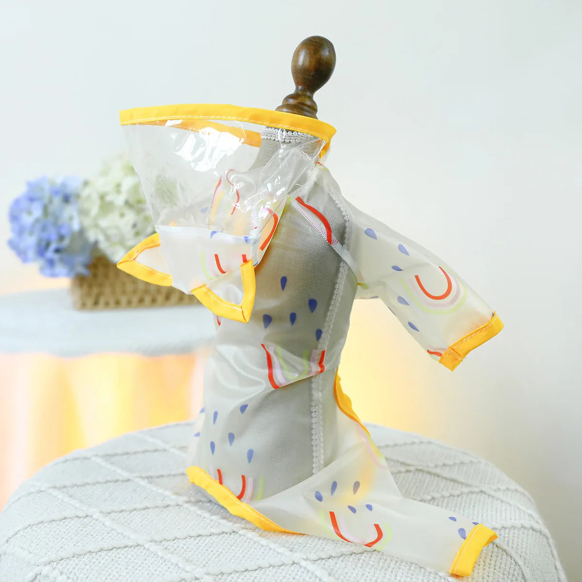 Dog Raincoat,Waterproof Rain Poncho with Hoodie, Adjustable Pet Rain Jacket with Leash Hole for Small Medium Dogs - FinPaws