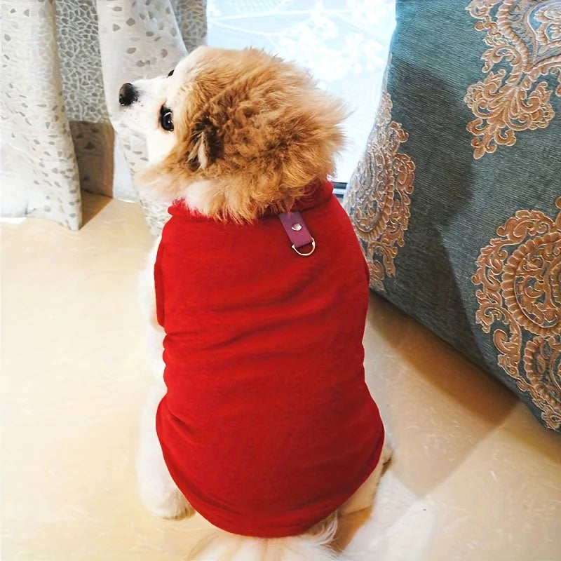Christmas Gift Warm Fleece Dog Vest with Rope Loop – Windproof Full Body Winter Jumpsuit | FinPaws BrandBuddy Finland