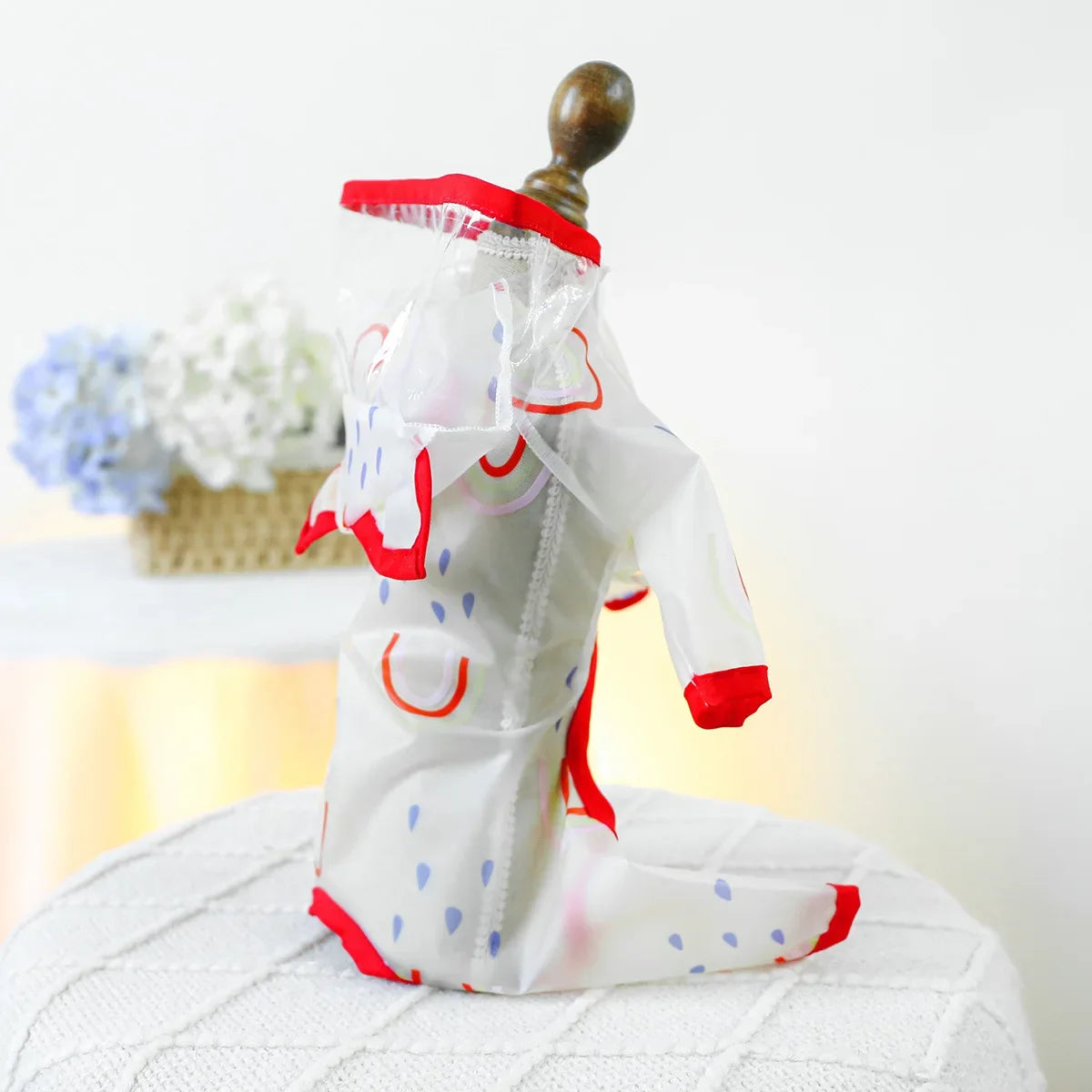 Dog Raincoat,Waterproof Rain Poncho with Hoodie, Adjustable Pet Rain Jacket with Leash Hole for Small Medium Dogs - FinPaws