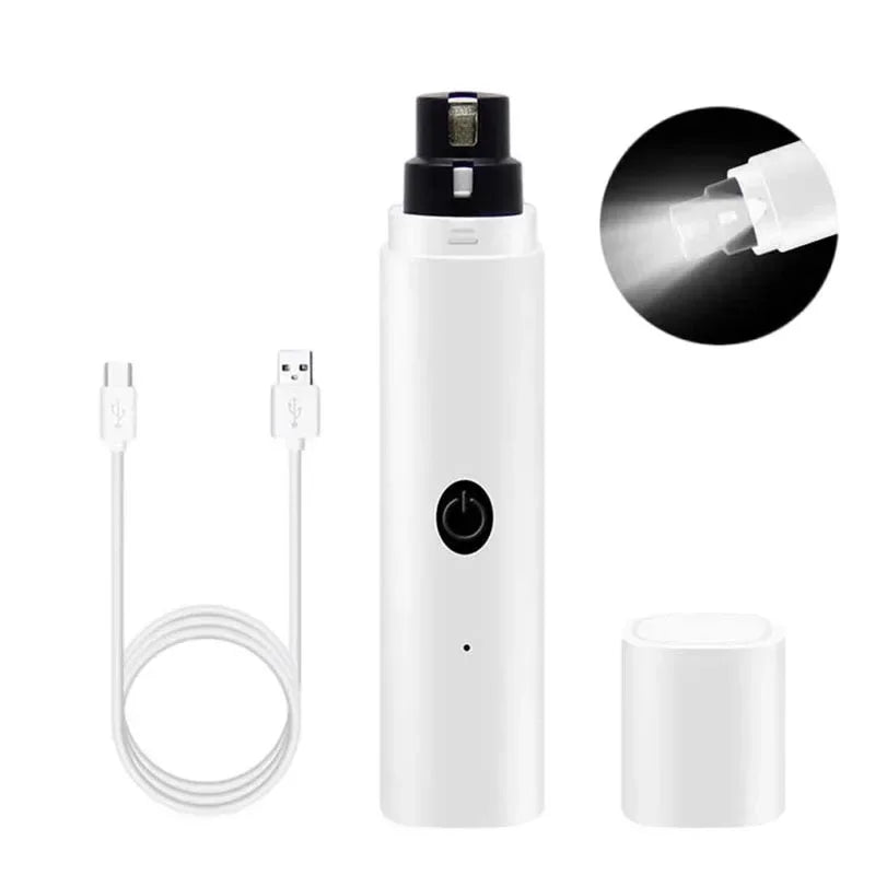 FinPaws Electric Dog Nail Clippers with LED Light – Rechargeable Pet Nail Grinder for Dogs & Cats