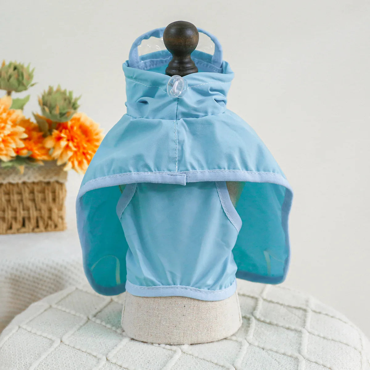 Dog Raincoat,Waterproof Rain Poncho with Hoodie, Adjustable Pet Rain Jacket with Leash Hole for Small Medium Dogs - FinPaws